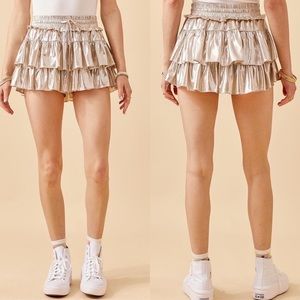 Day + Moon champagne metallic skort - new with tags!